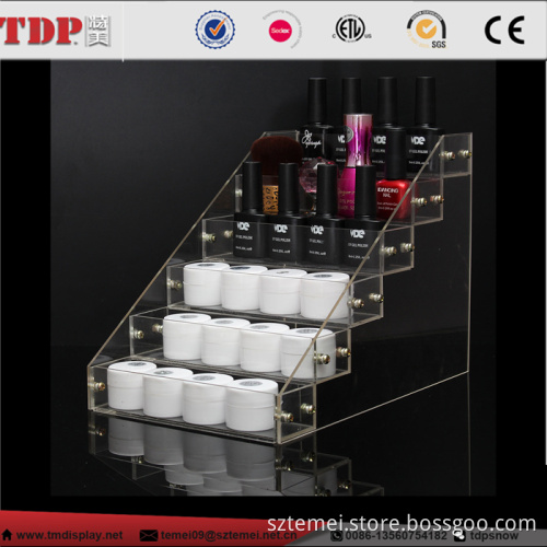Clear Makeup Separable Varnish Display 6 Tiers 27 bottles Acrylic Nail Polish Organizer